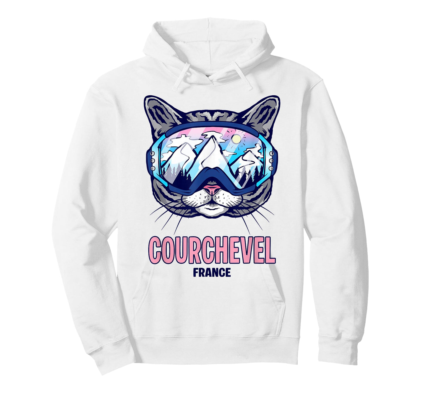 Courchevel Cat Ski Goggles Mountain Panorama T-Shirt