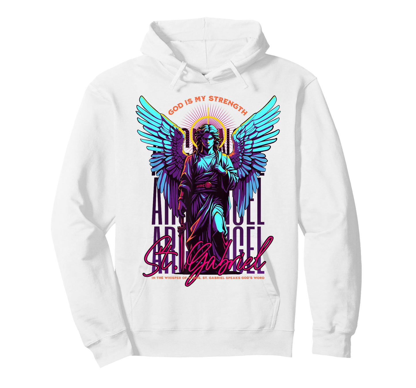 St Gabriel Religious Christian Angel Wings God Strength T-Shirt