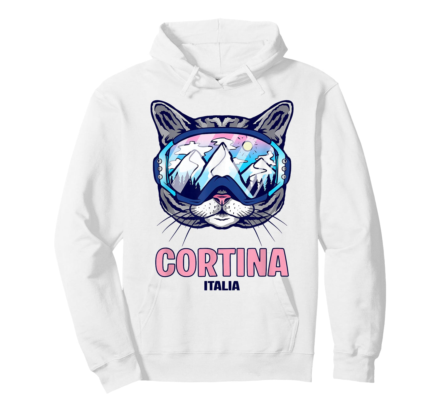 Cortina Cat Ski Goggles Mountain Panorama T-Shirt