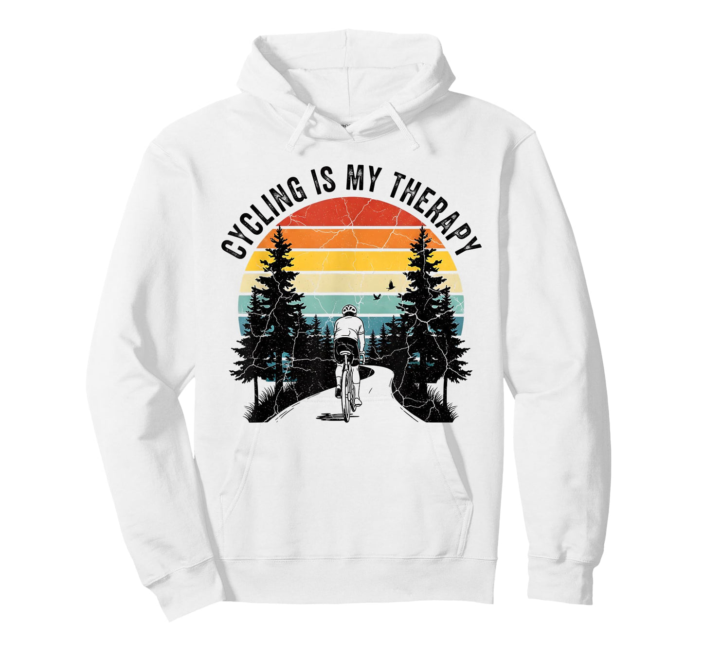 Funny Bike Lover Bicycling Outdoors Cycling is My Therapy T-Shirt
