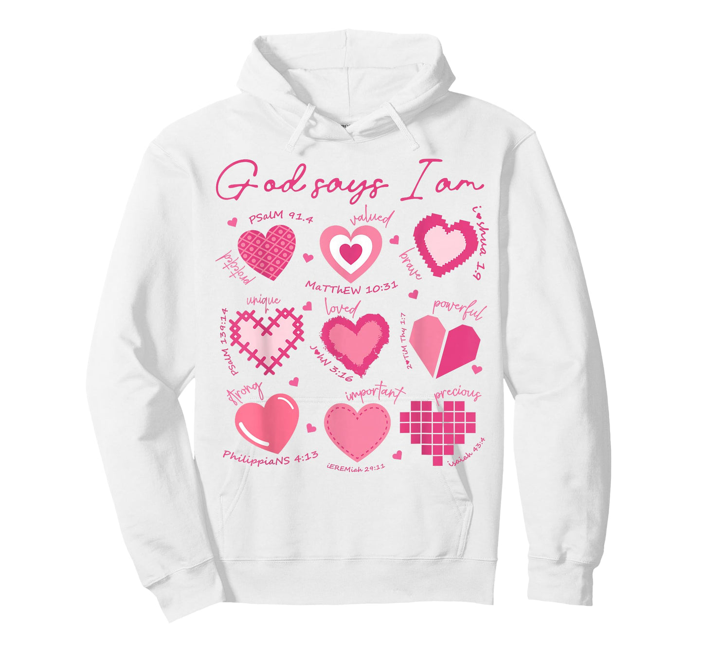 God Says I Am Christian for Girls Teens Women Valentines Day T-Shirt