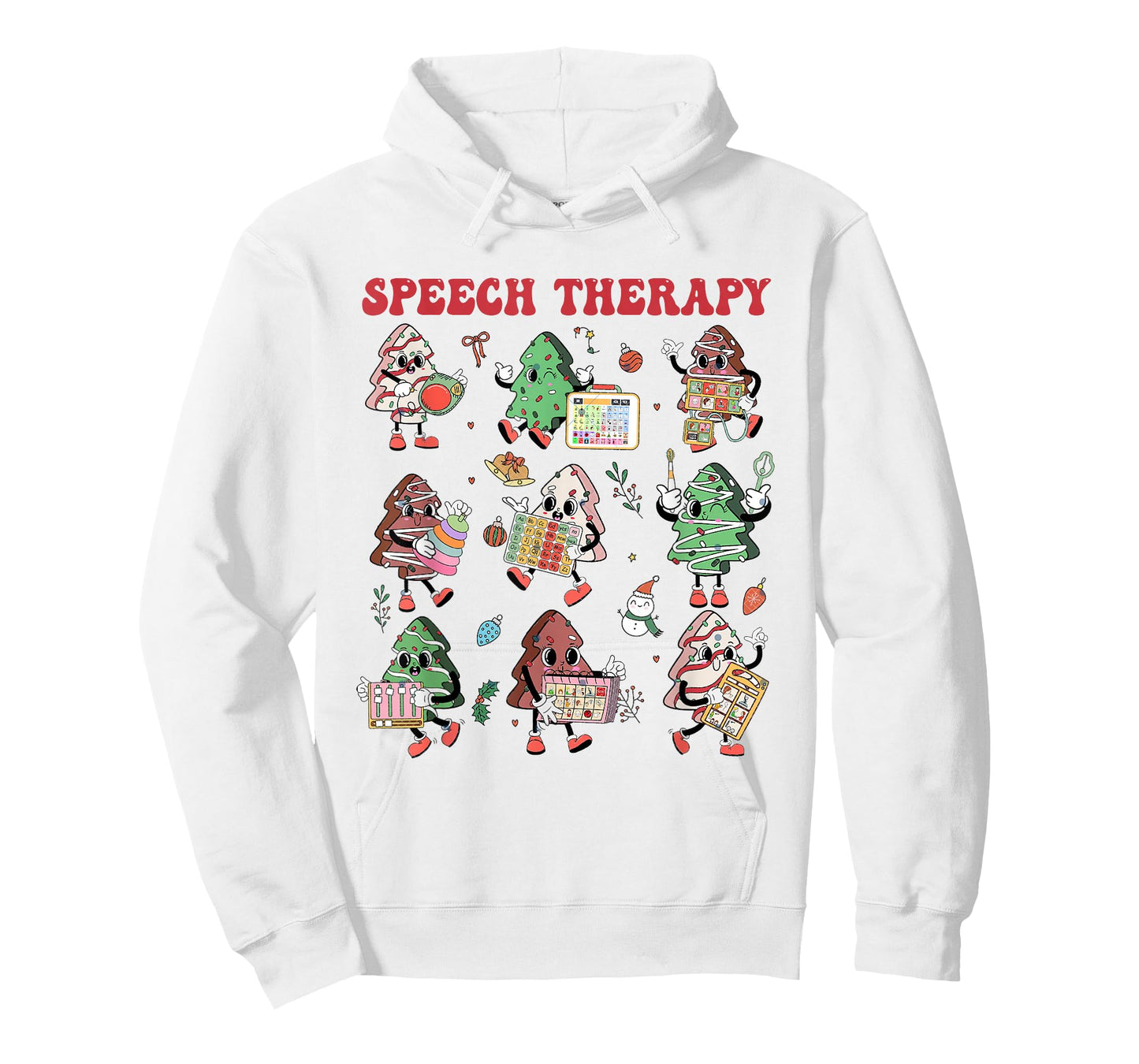 Cute Speech Therapy Christmas SLP Speech Pathologist T-Shirt