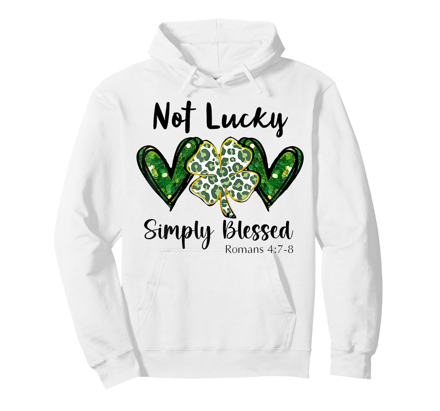 Not Lucky Just Blessed Leopard Shamrock St Patrick Day Irish T-Shirt