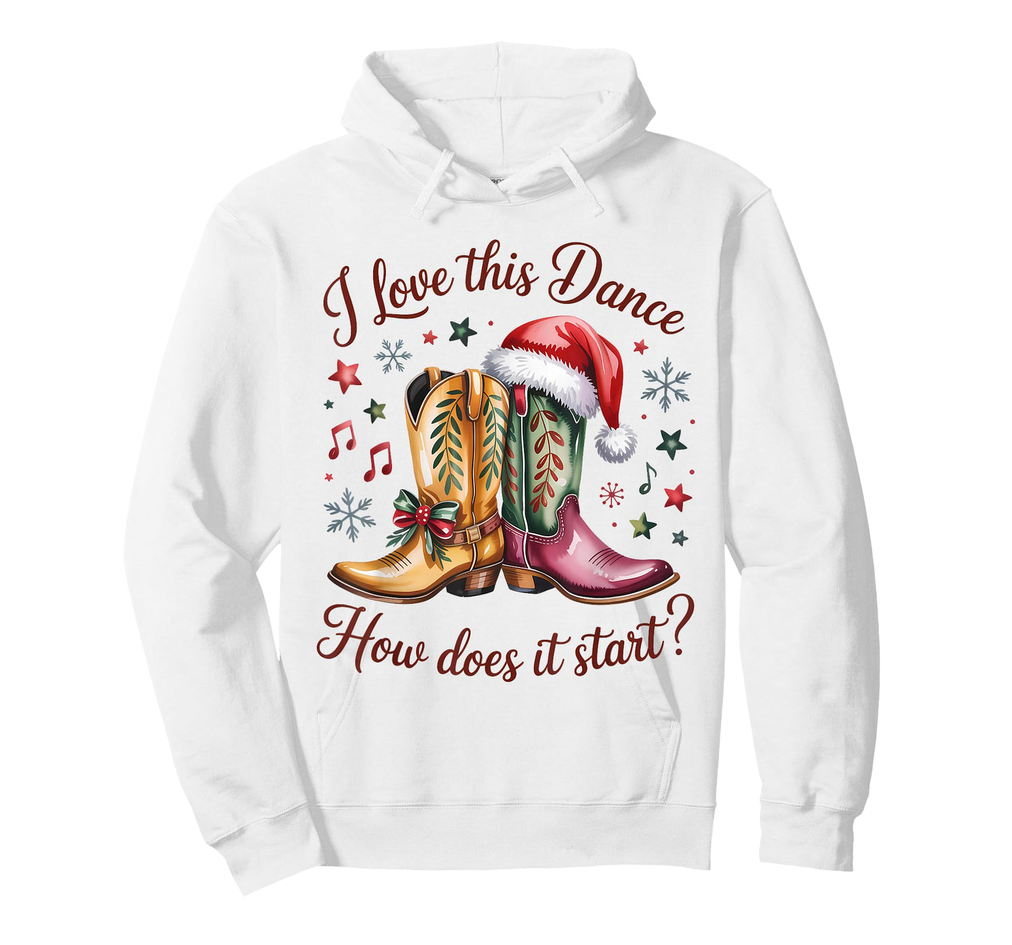 I Love This Dance How Does It Start Line Dance Christmas T-Shirt