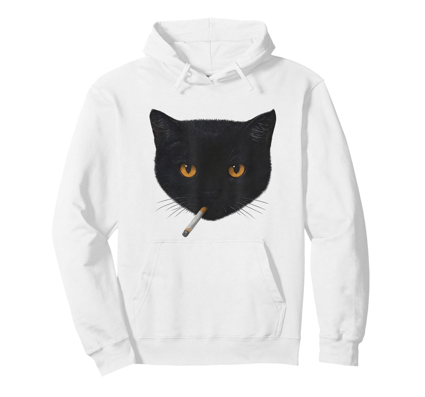 Funny Black Cat Smocking Vintage Graphic T-Shirt