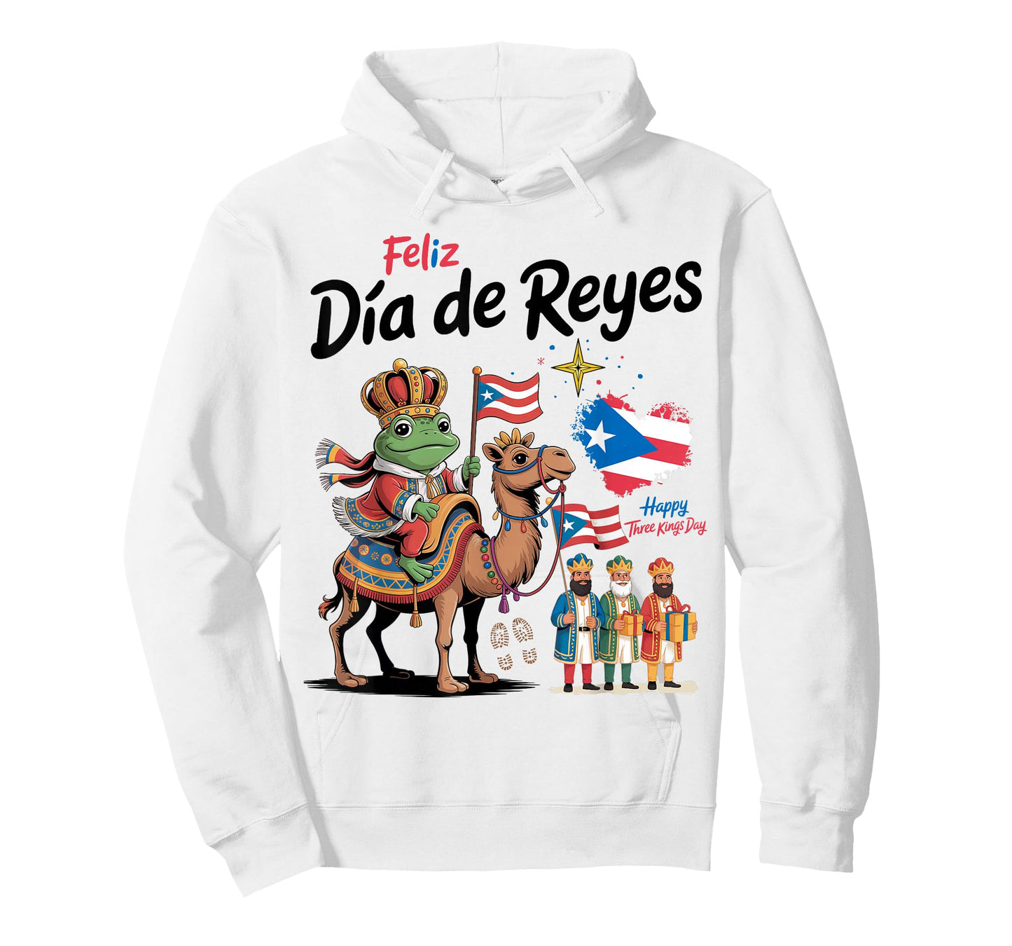 Three Kings Day Puerto Rican Women Idea & Coqui Frog Boricua T-Shirt