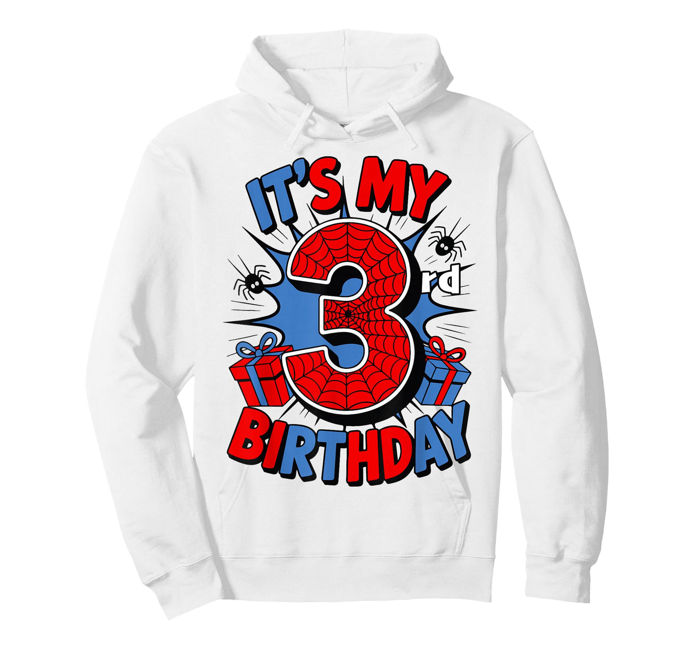 It's My 3rd Birthday Spider Theme Party 3 Year Old Boys Kids T-Shirt