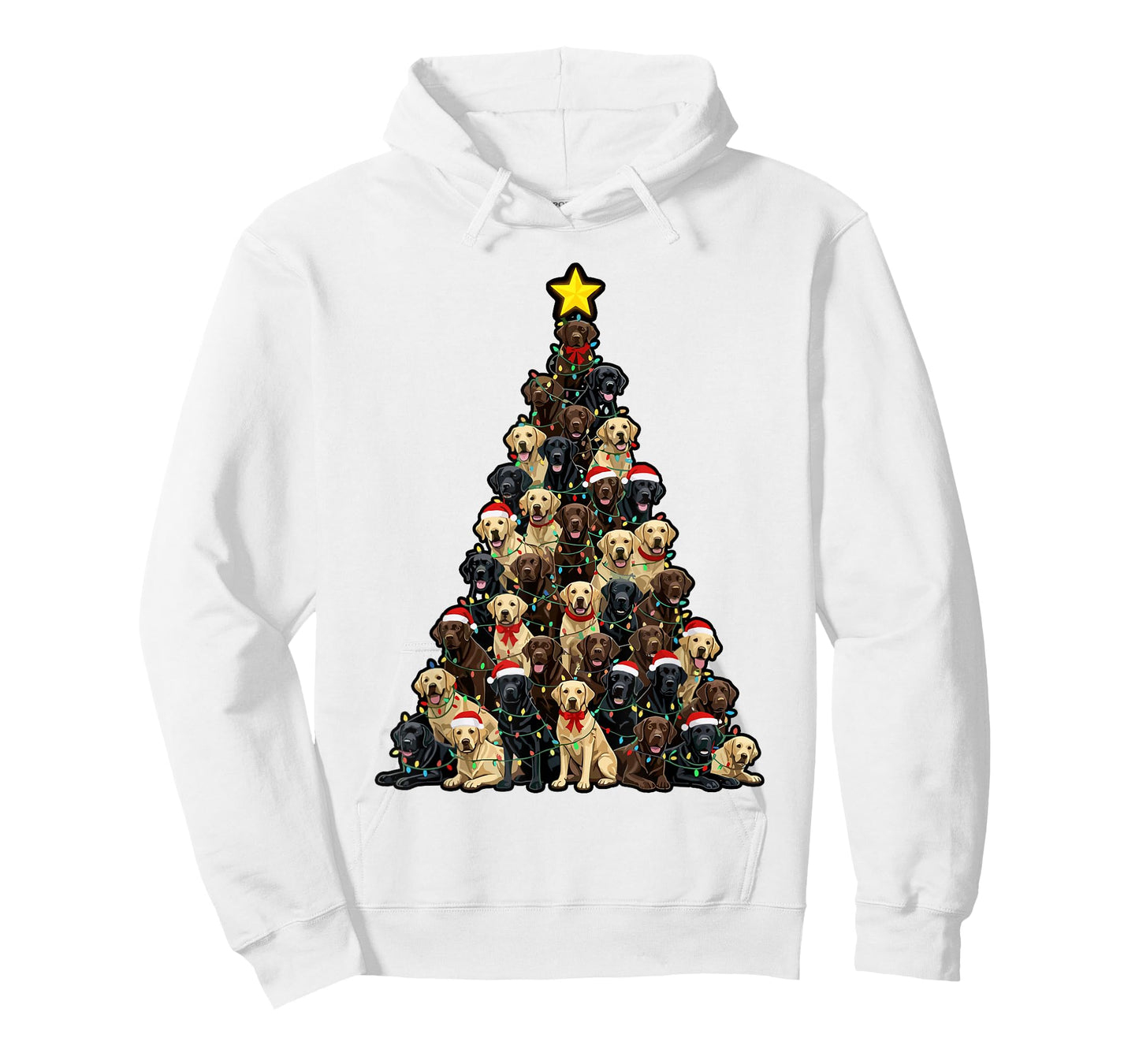 Lab Dog Christmas Outfit, Labrador Christmas Tree T-Shirt