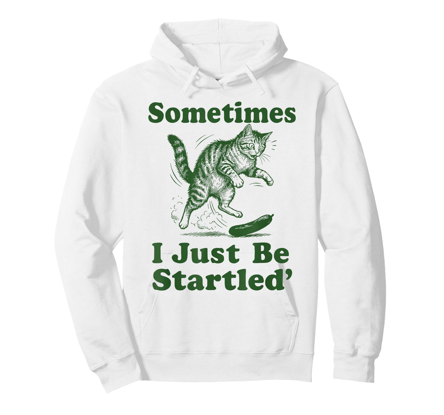Sometimes I Just Be Startled Funny Cat vs Cucumber Meme T-Shirt