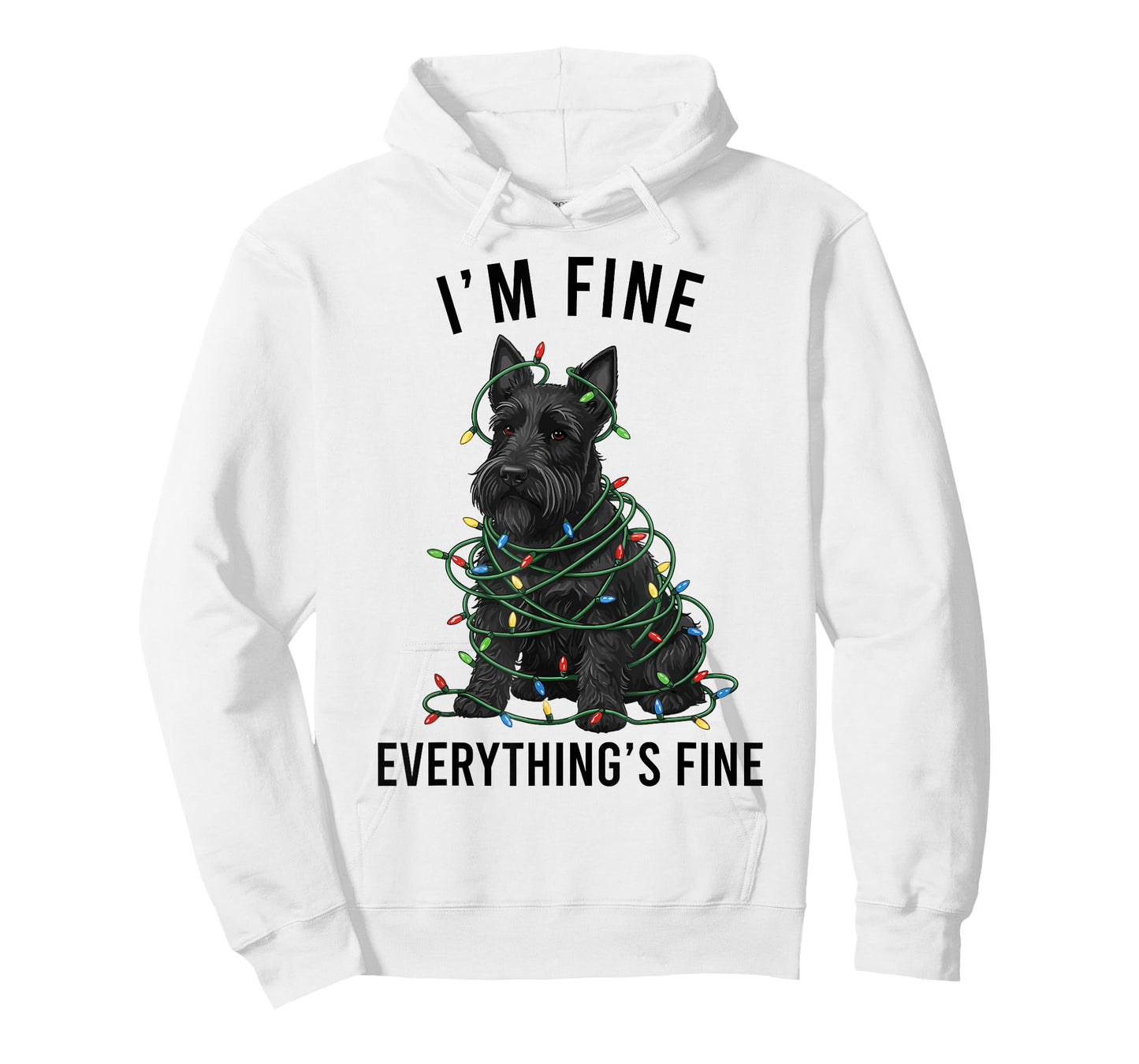 Scottish Terrier Christmas I'm Fine Everything is Fine T-Shirt