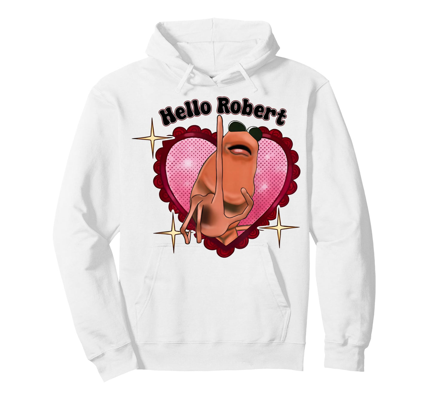 Funny Heart Hello Robert Meme Marcus The Worm for Men Women T-Shirt