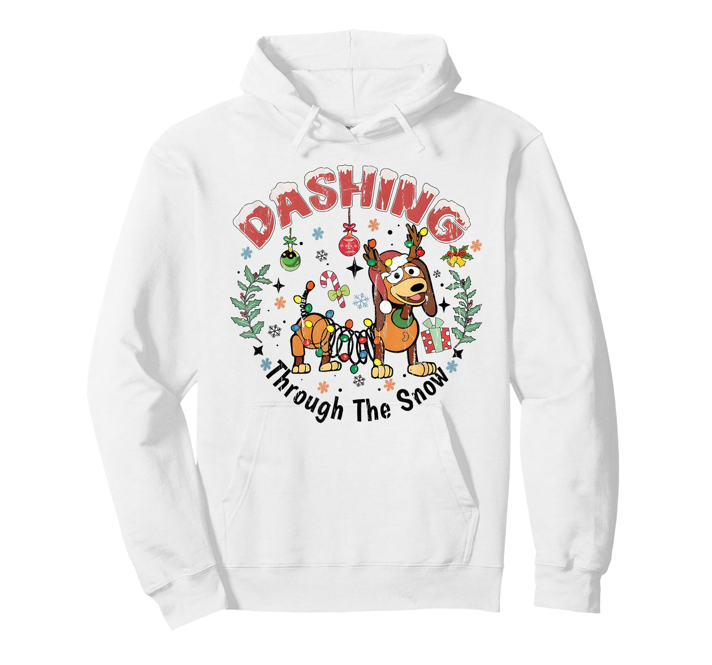 Dashing Through The Snow, Dog Christmas, Funny Christmas T-Shirt