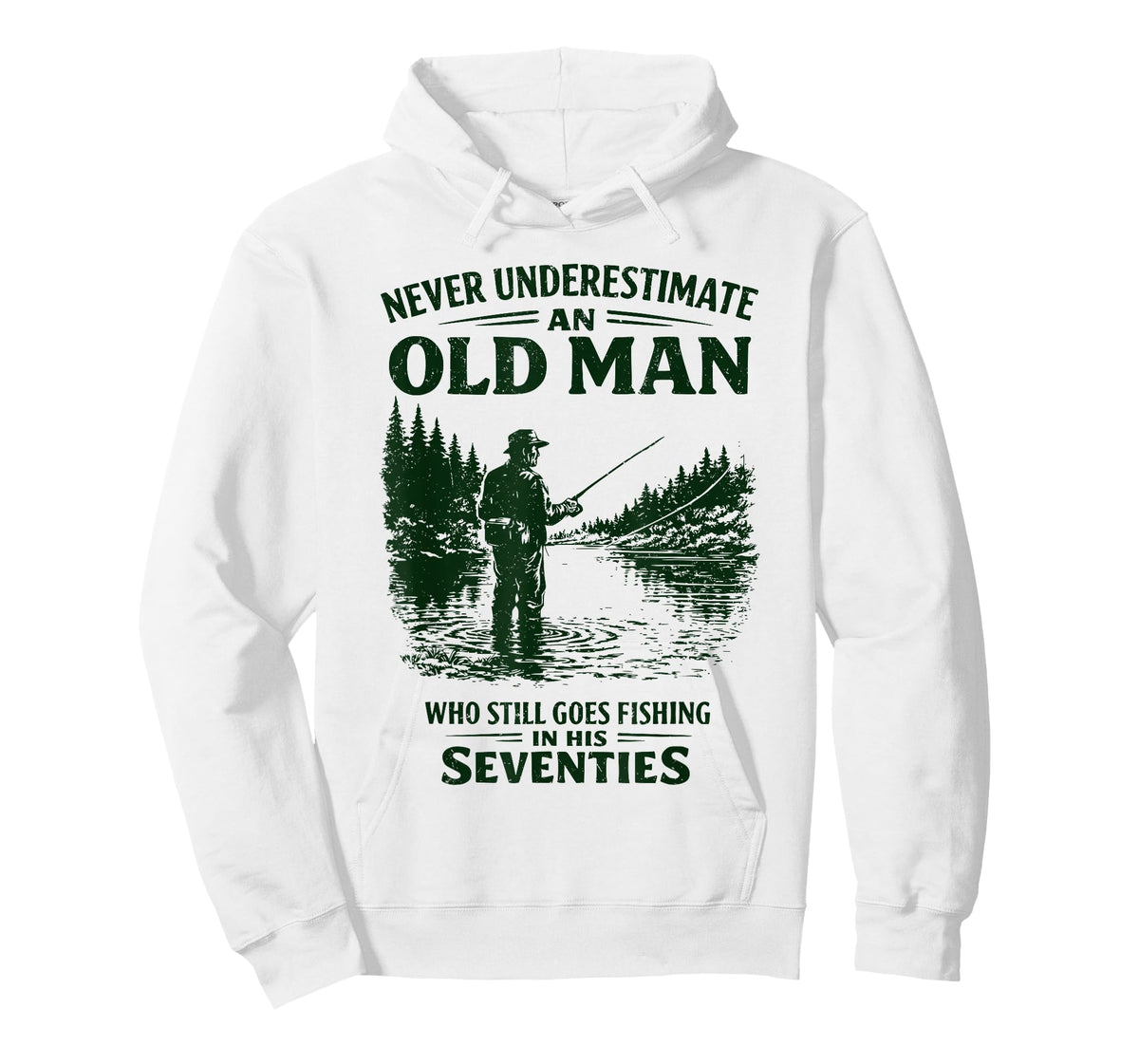 Never Underestimate an Old Man Who Goes Fishing in His 70s T-Shirt