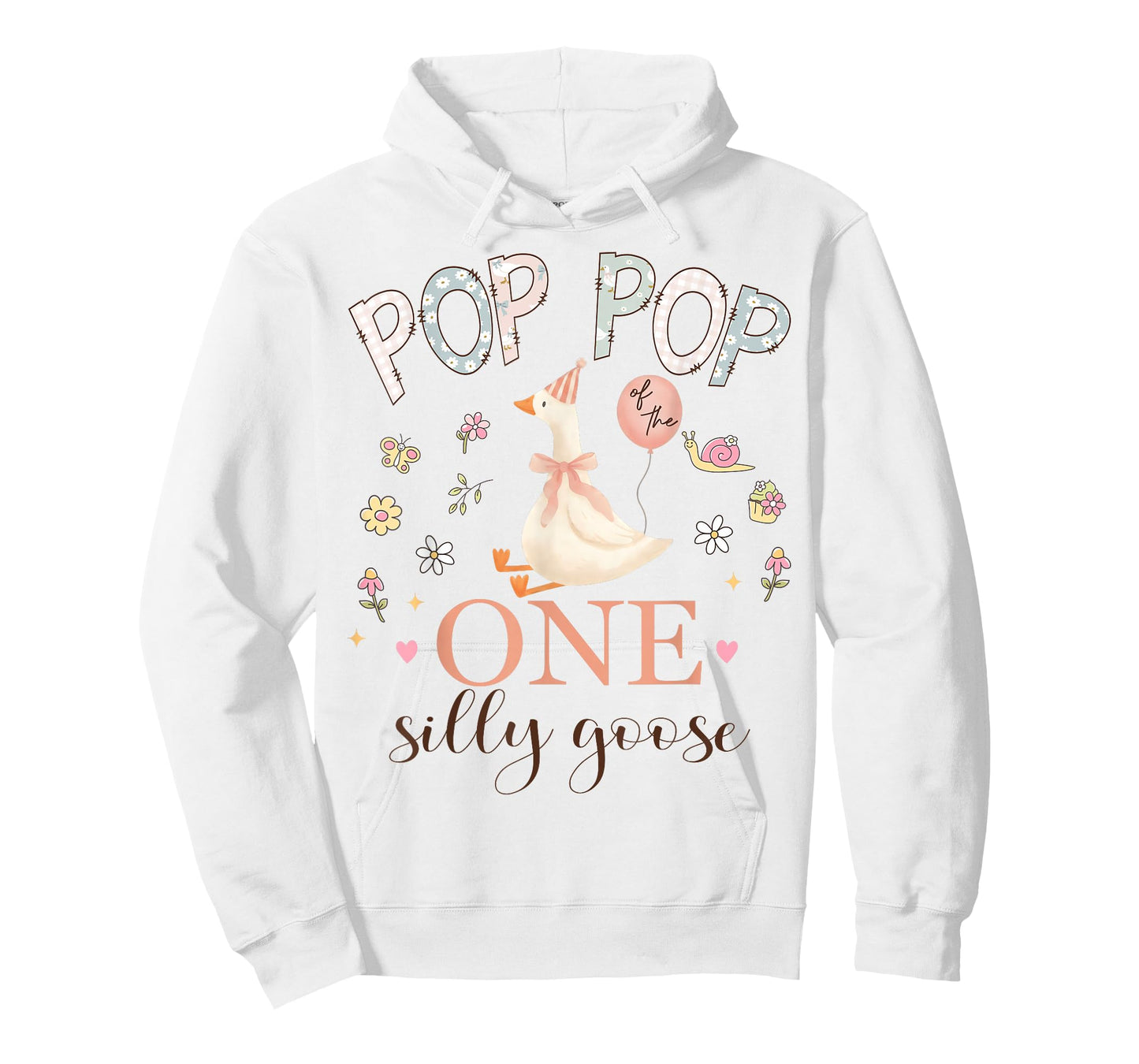 Pop Pop of The One Silly Goose 1st Birthday Girl Matching T-Shirt