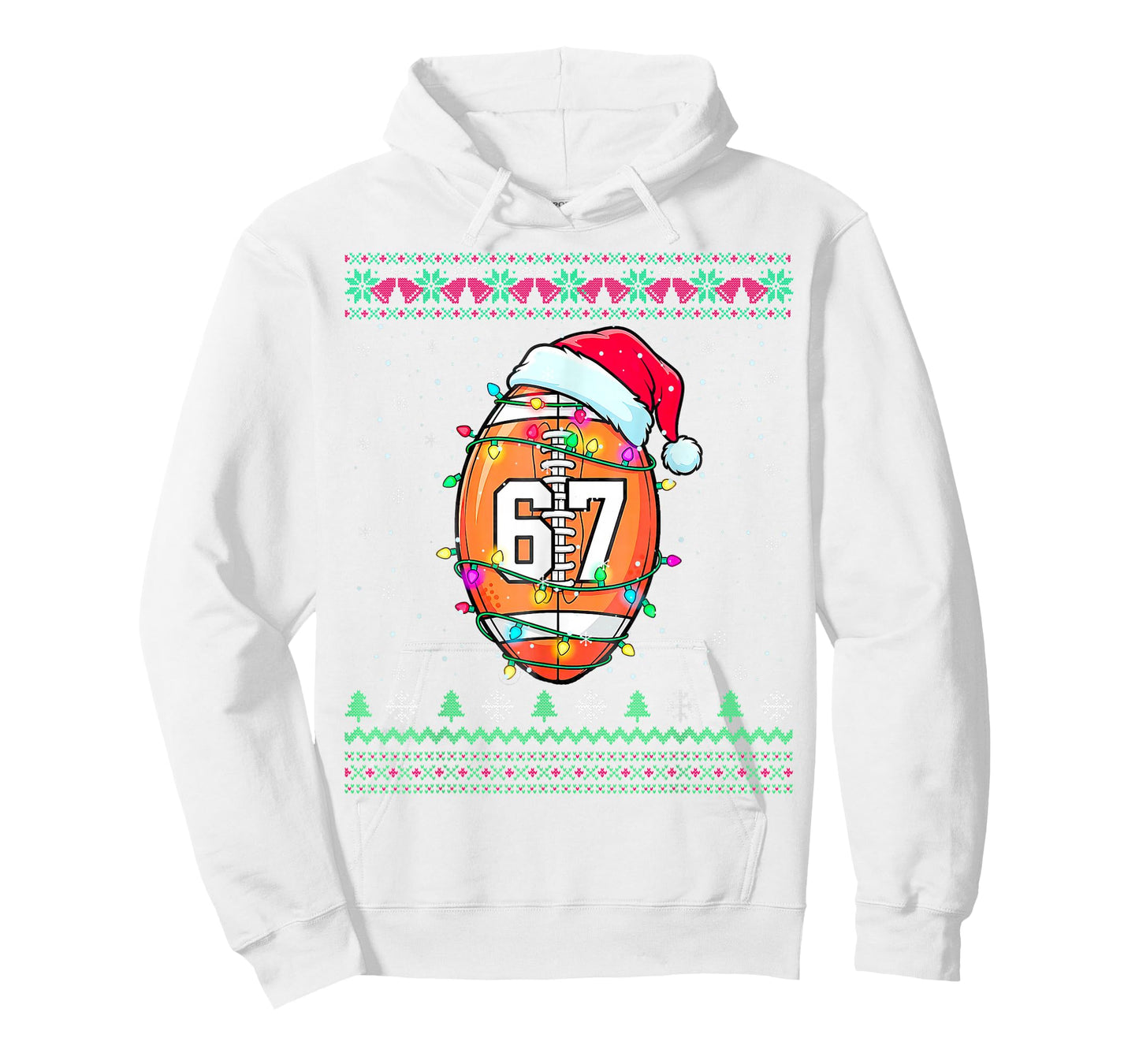 American Football Ball 67 Costume Christmas Ugly Sweater 6-7 T-Shirt
