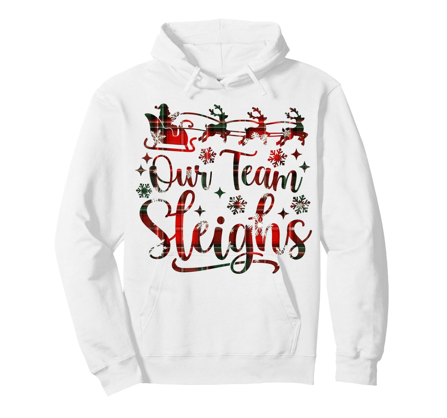 Our Team Sleighs Christmas Santa Reindeers Office Staff T-Shirt