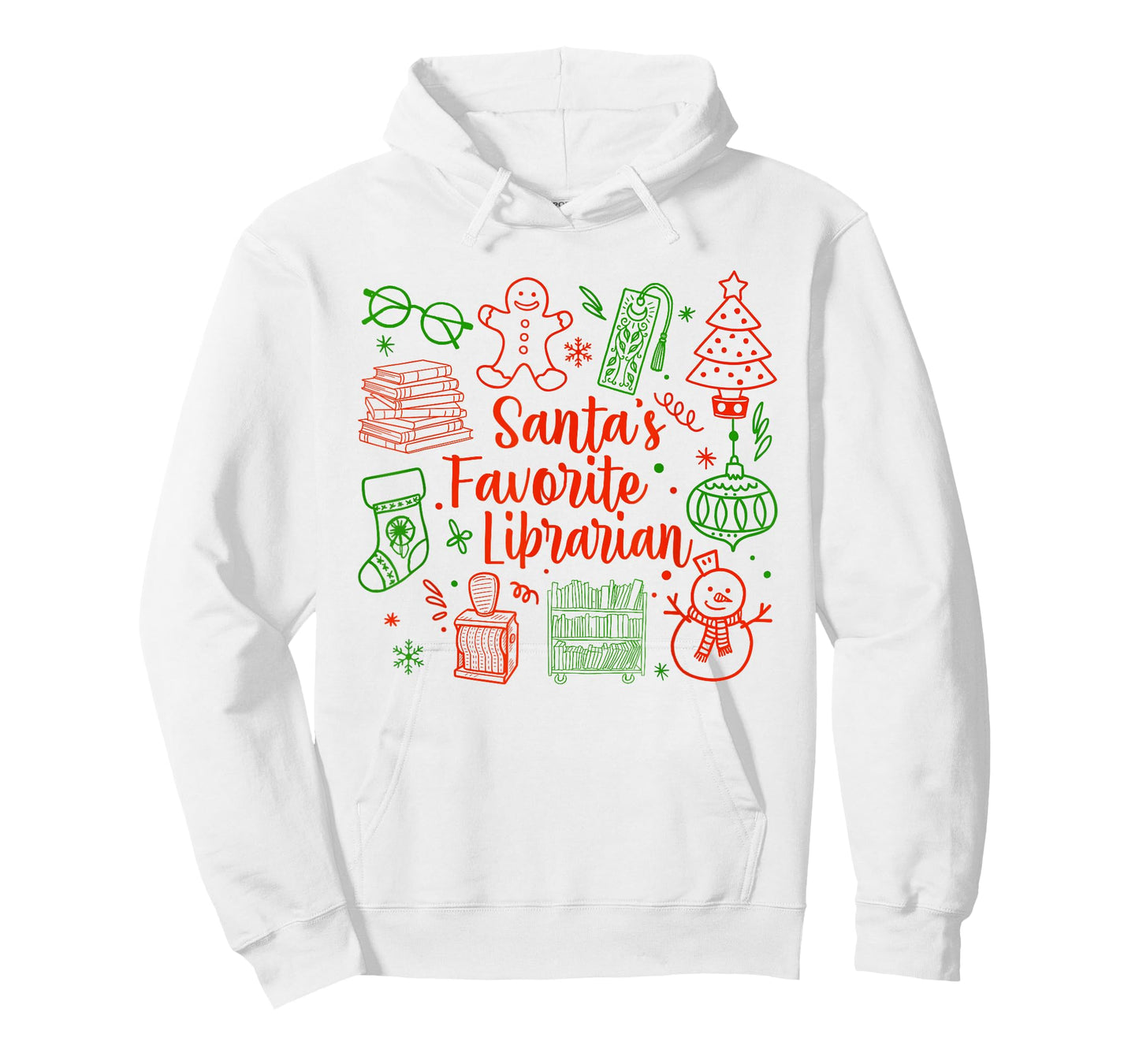 Christmas Book Lover Santa's Favorite Librarian Reading Book T-Shirt