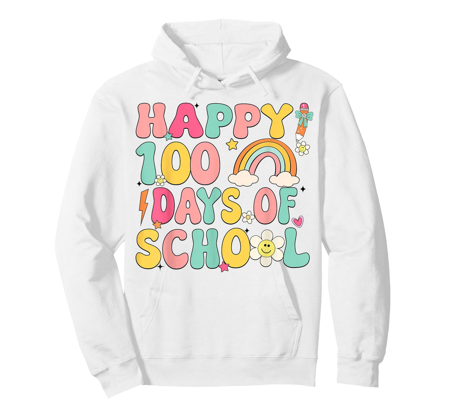 Happy 100 Days of School Girls Rainbow 100th Day of School T-Shirt