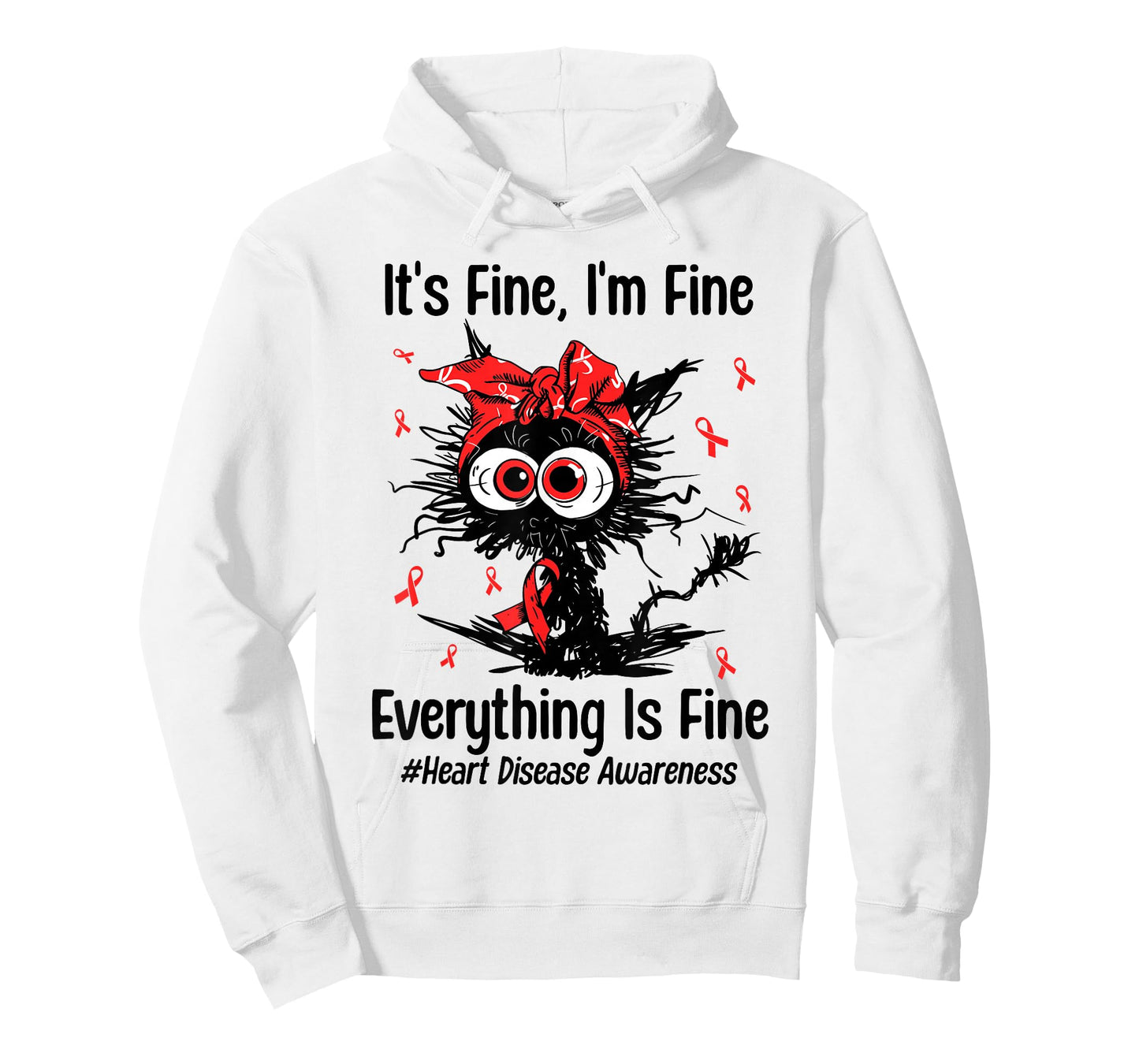 Motivational Cat Heart Health Heart Disease Awareness CHD T-Shirt