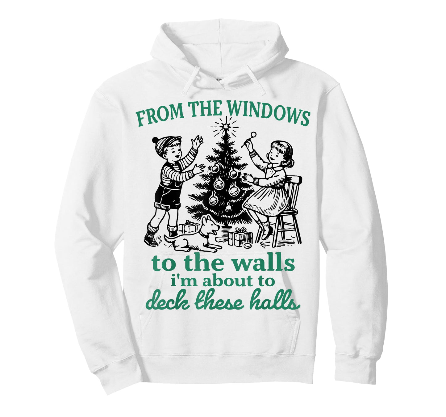 from The Windows to The Walls Funny Christmas Tree Saying T-Shirt