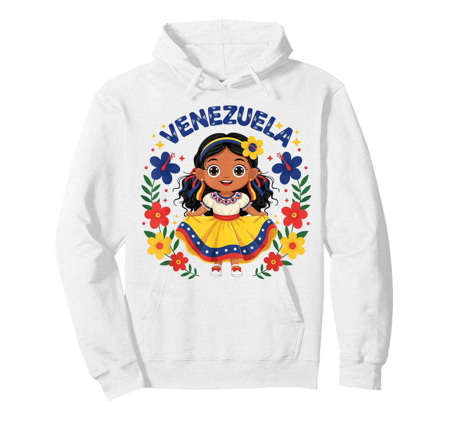 Venezuela Venezuelan Girl Traditional Dress Heritage Flowers T-Shirt