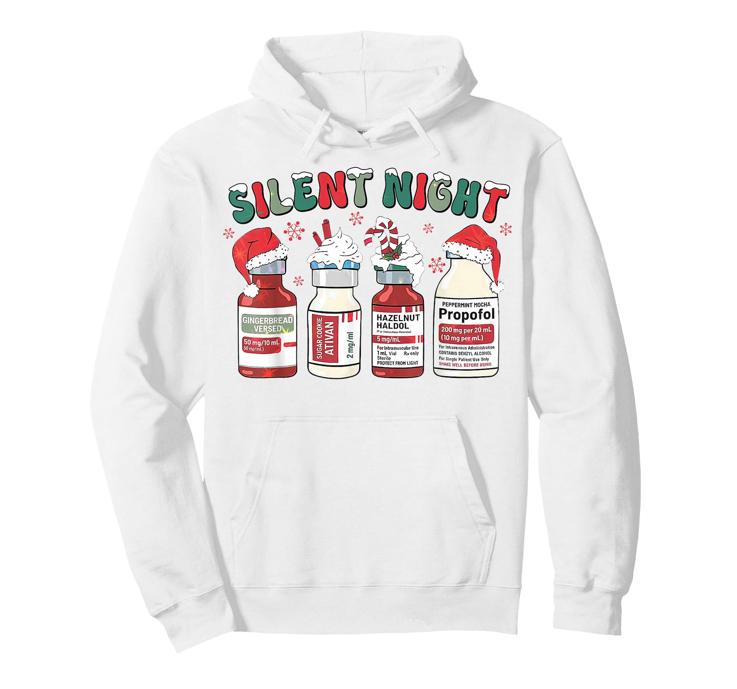 Retro Propofol Silent Night ICU Nurses Funny Merry Christmas T-Shirt