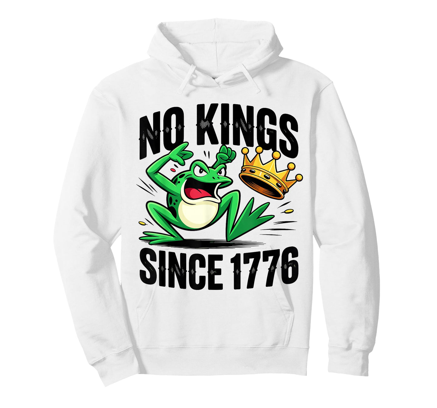 No Kings Since 1776 Funny Frog Protest Patriotic USA T-Shirt