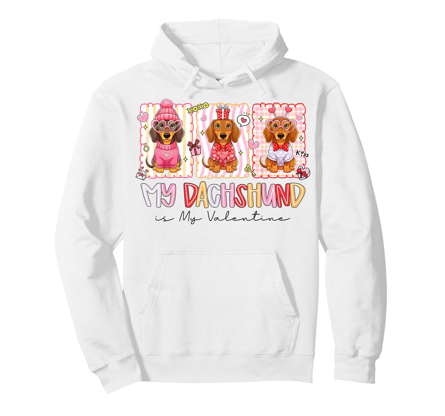 My Dachshund is My Valentine Wiener Dog Lover Weenie Heart T-Shirt