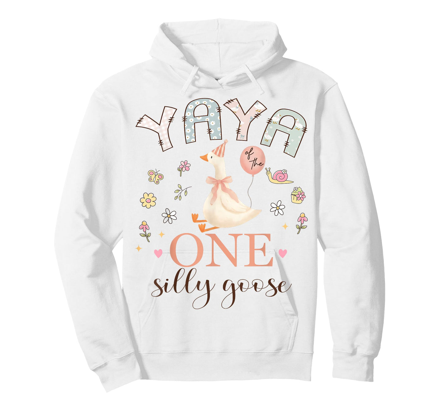 Yaya of The One Silly Goose 1st Birthday Girl Matching T-Shirt
