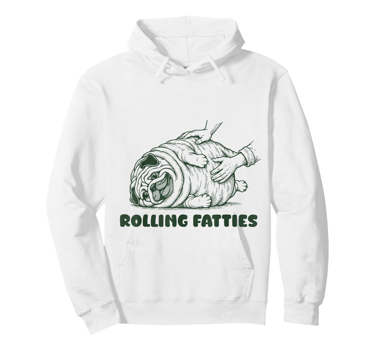Rolling Fatties Pug Funny Cute Pug Lover T-Shirt