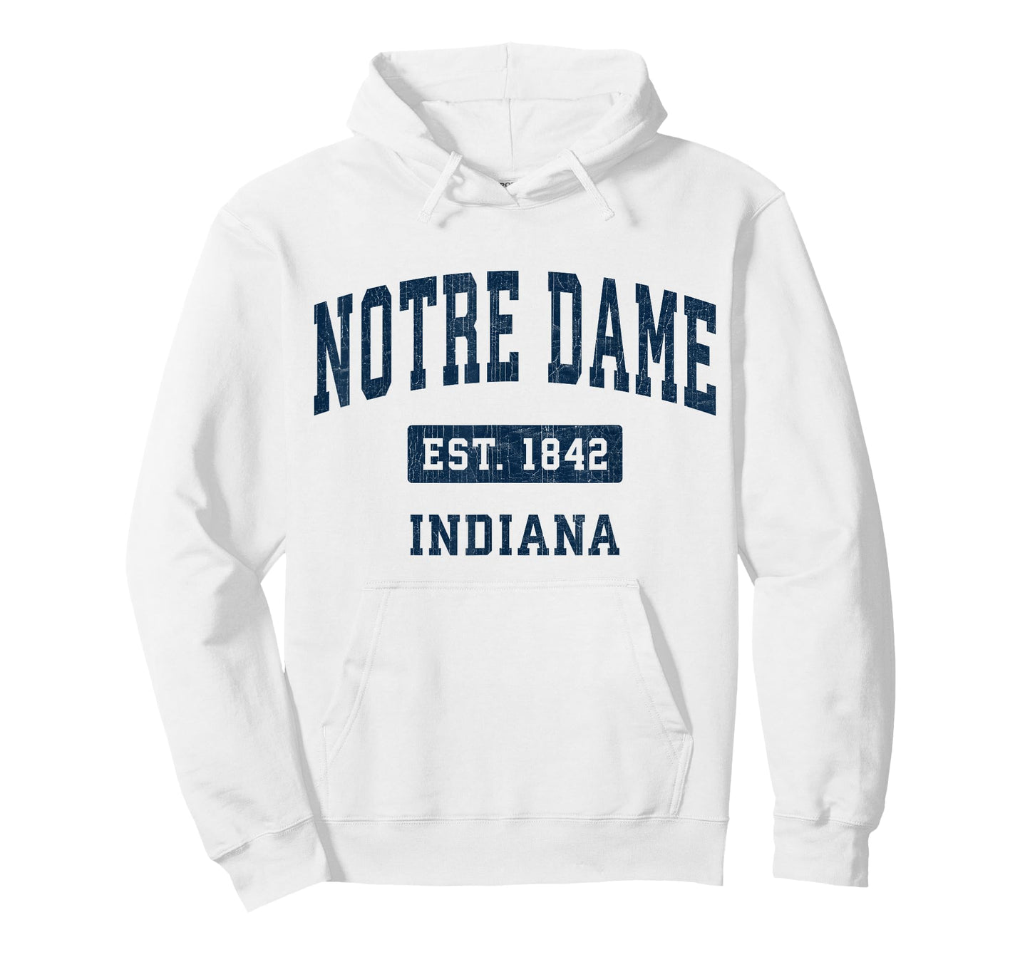 Notre Dame Indiana in Vintage Navy 90s Style Sports Design T-Shirt
