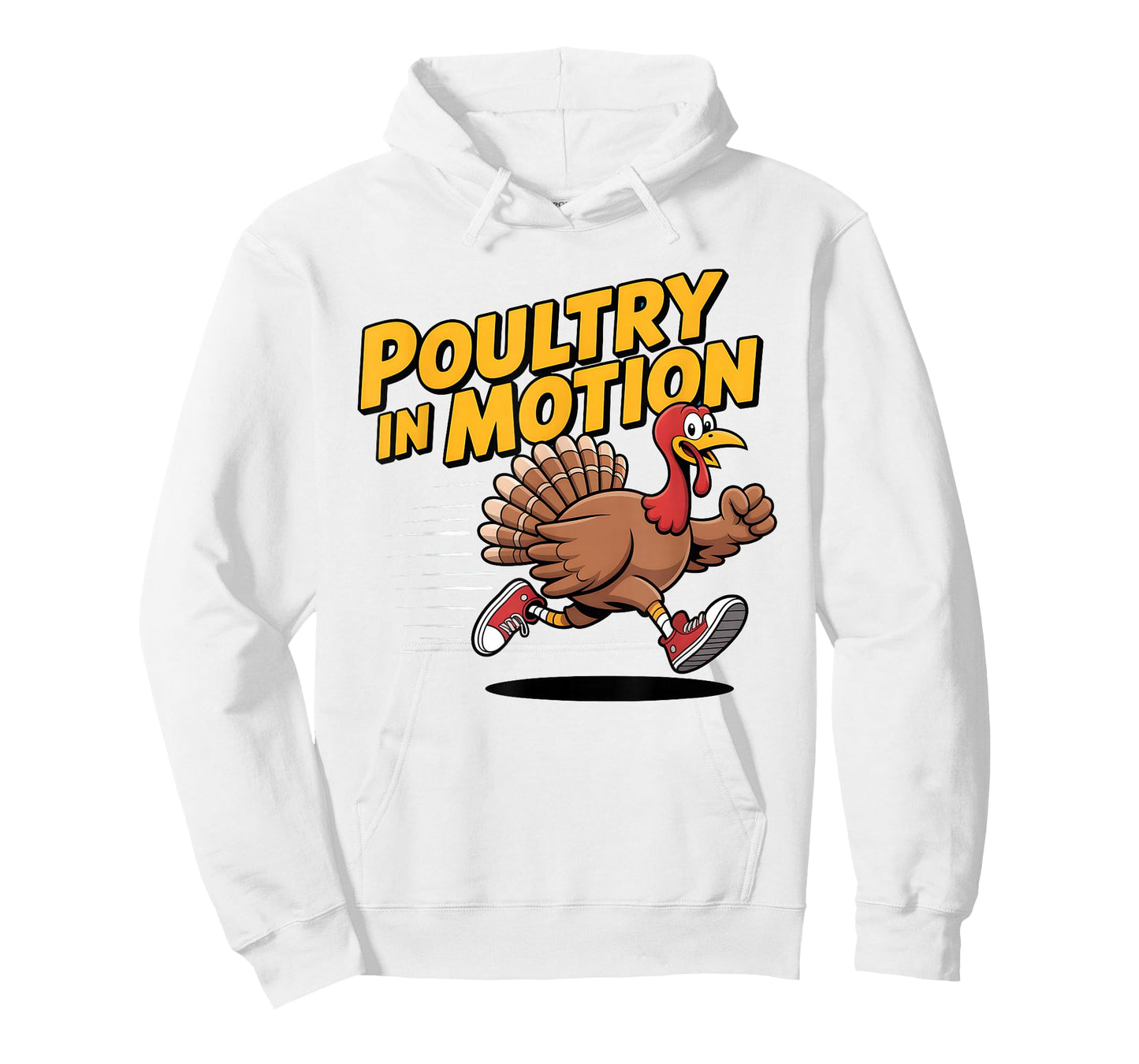 Poultry in Motion Thanksgiving Day Funny Running Turkey Pun T-Shirt