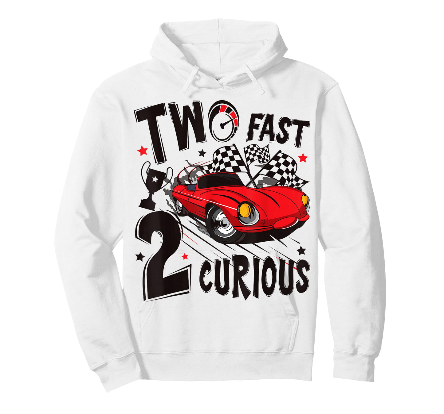 Two Fast 2 Curious Racing 2nd Birthday 2yr Year Old T-Shirt