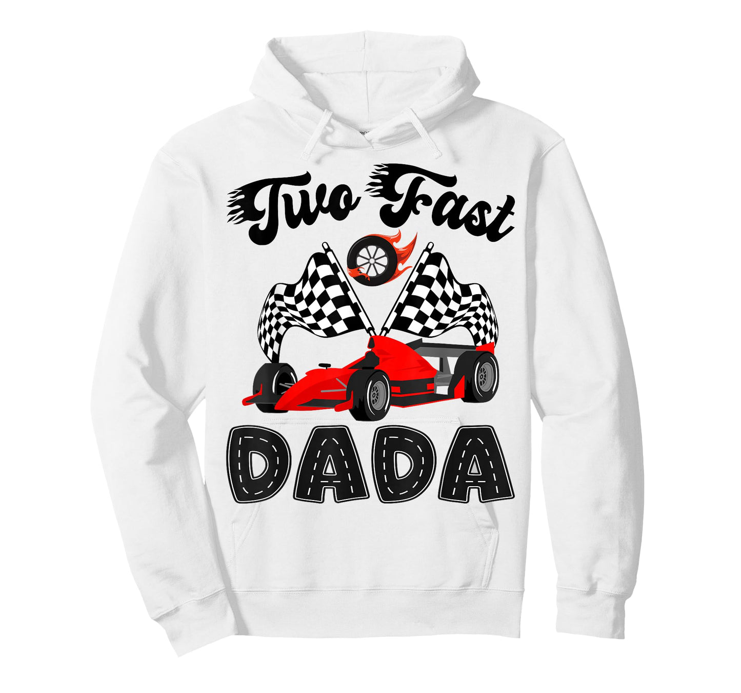 Two Fast Dada of The Birthday Boy Racing Car Party T-Shirt