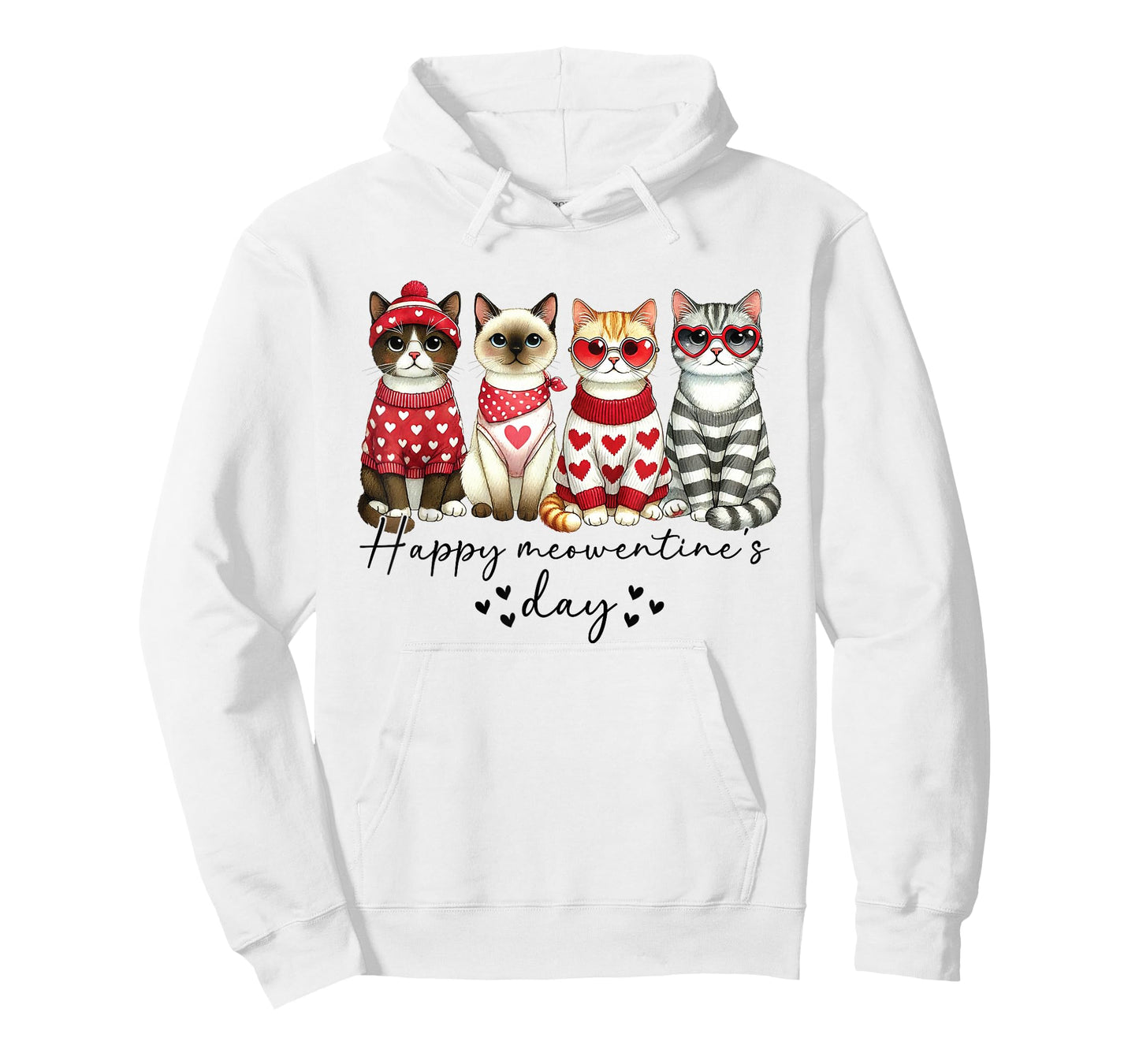 Happy Meowentine's Day Cute Valentines Funny Cat Squad T-Shirt