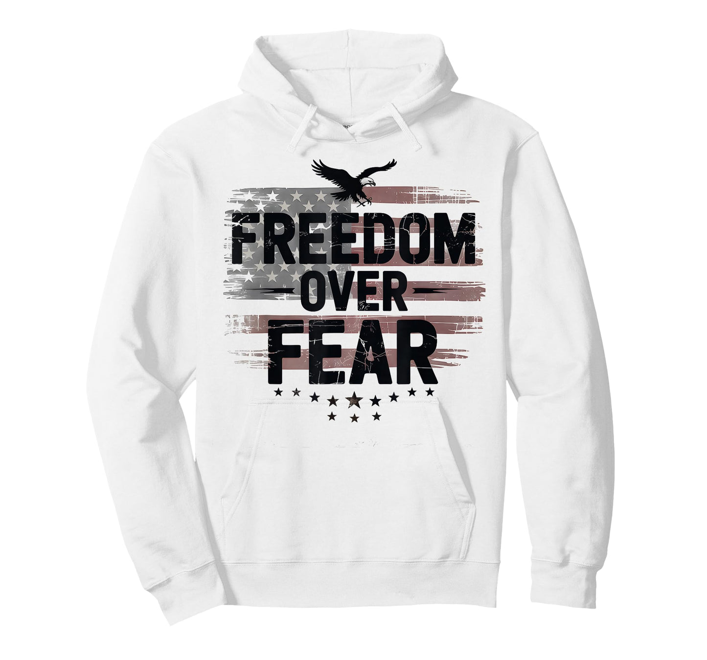 Patriotic Freedom Over Fear No Kings in America Resist Eagle T-Shirt