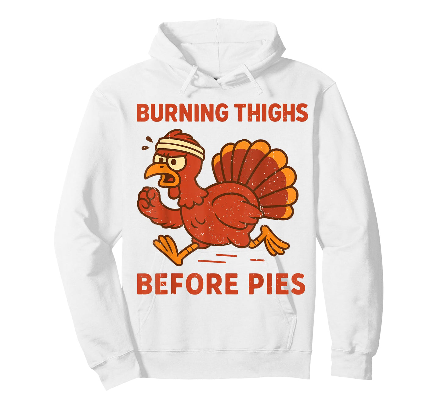 Thanksgiving Turkey Trot Squad 2025 Burning Thigh Before Pie T-Shirt