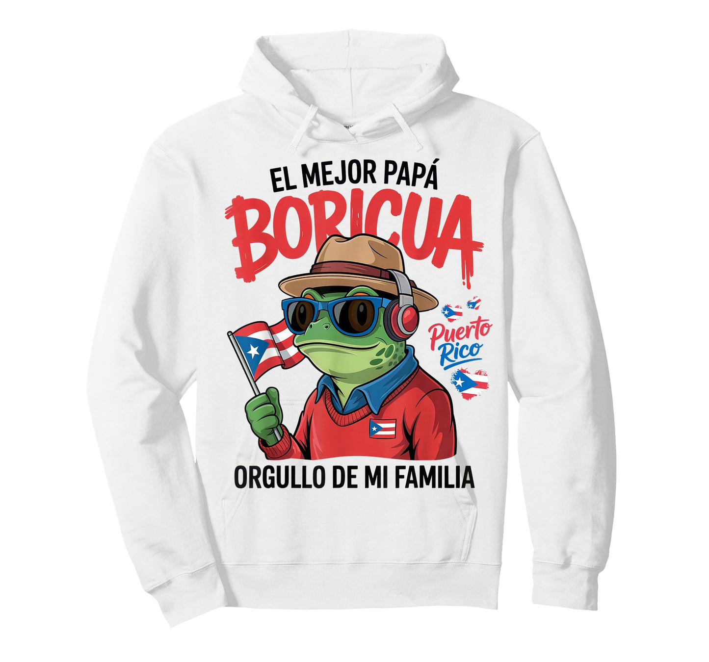 Puerto Rican Dad Idea for Men & Papá Boricua Coqui Frog T-Shirt