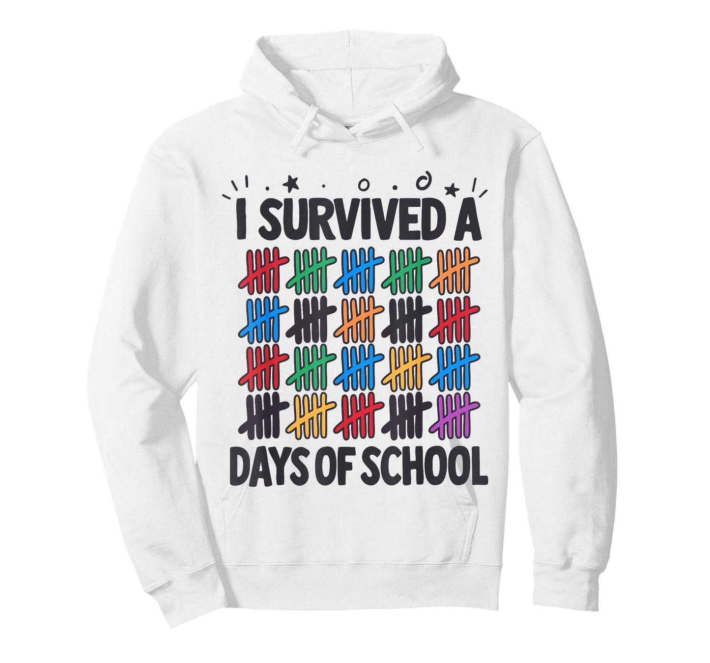 I Survived A 100 Days of School Tally Marks T-Shirt
