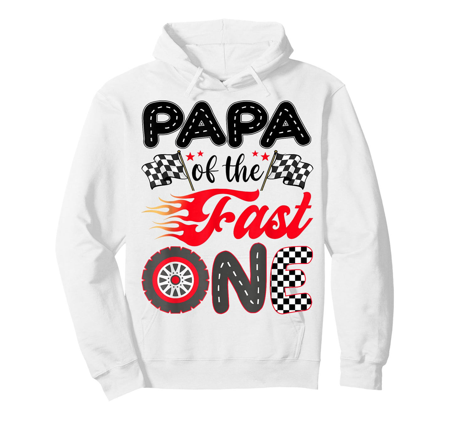 Papa of The Fast One Birthday 1st Race Car Family T-Shirt