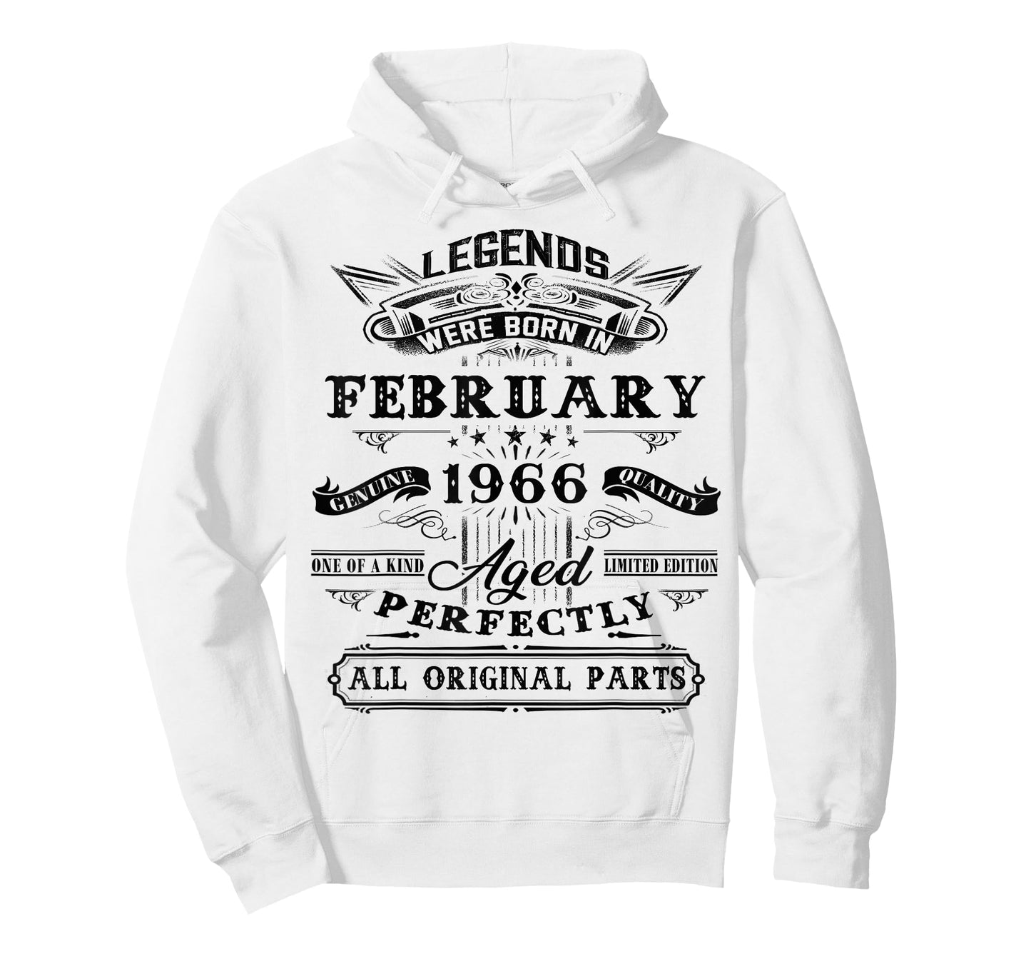 60th Birthday Gift Legend Born in February 1966 60 Yrs Old T-Shirt