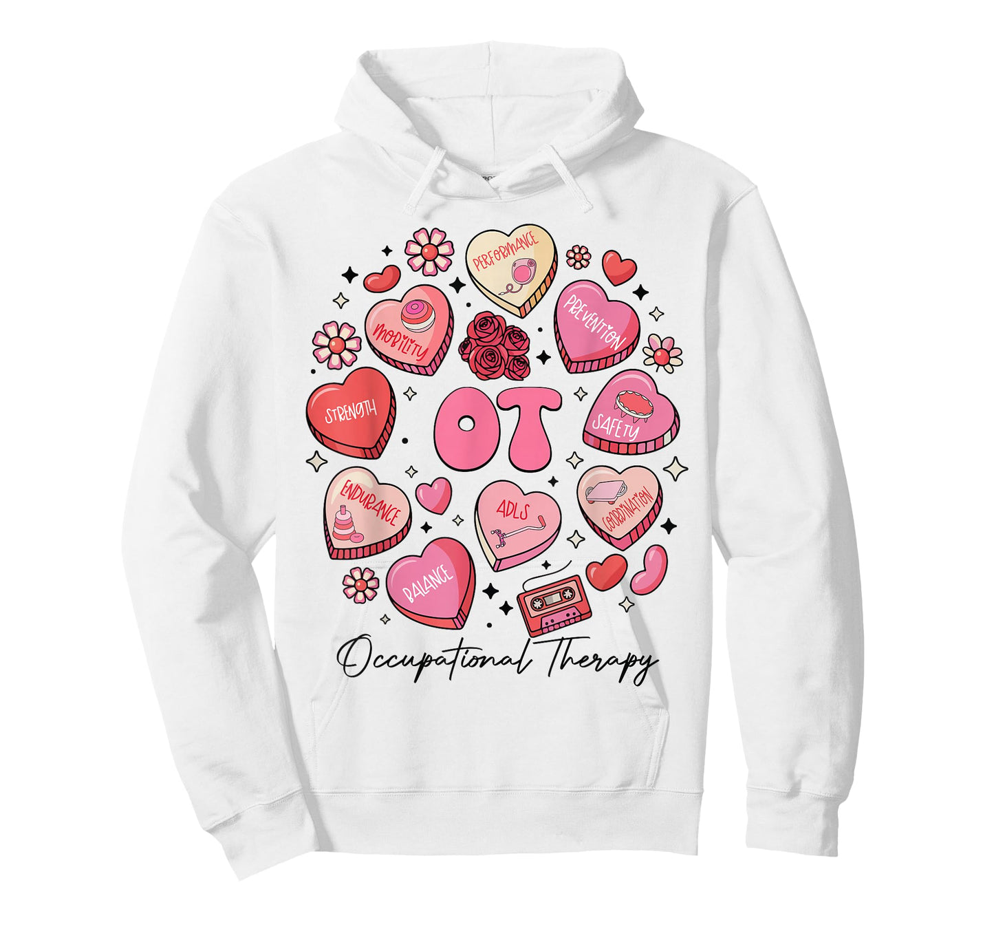 Cute Occupational Therapy Valentines OT Therapist Hearts T-Shirt