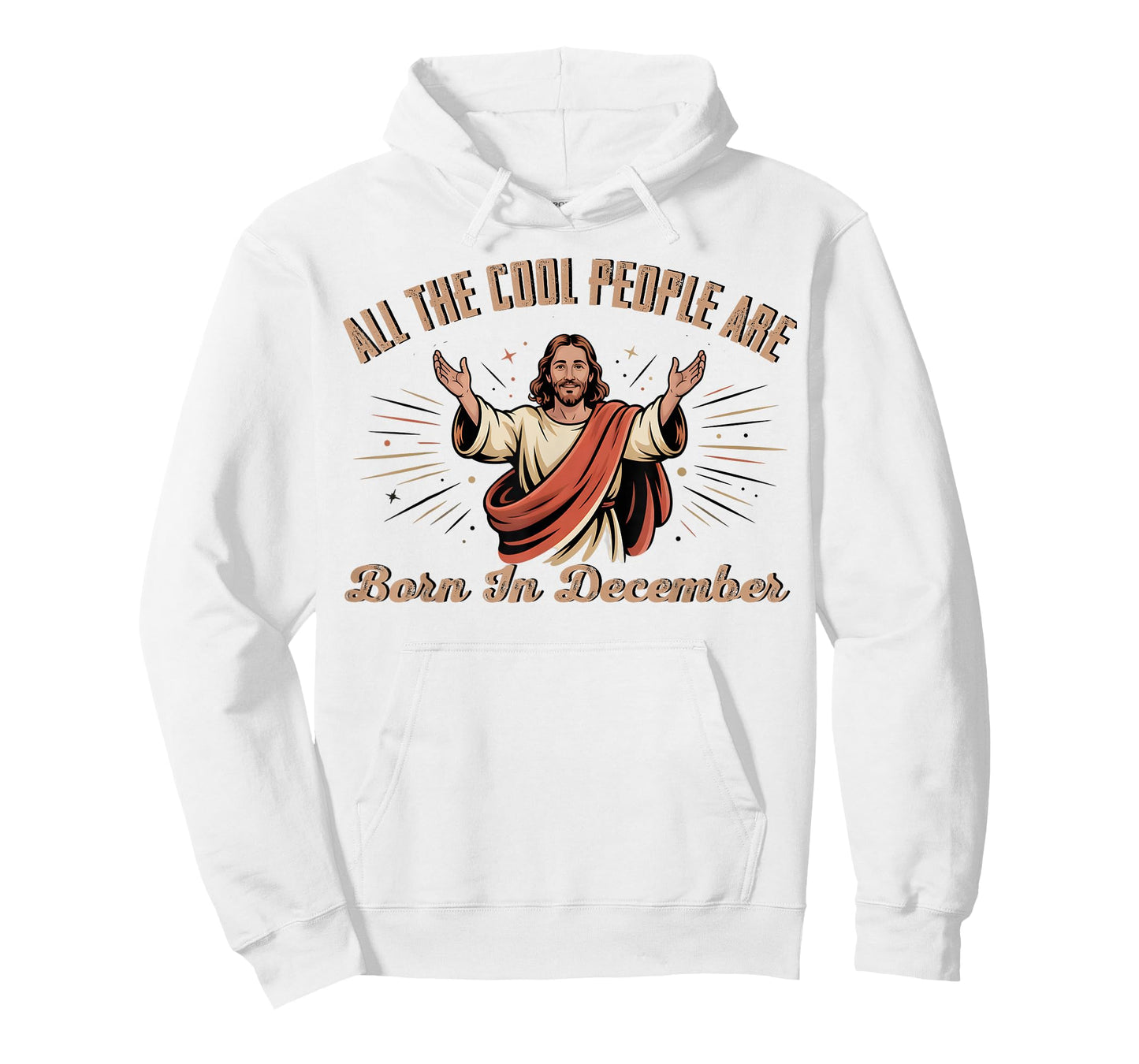 Retro Cool People are Born in December Christian Christmas T-Shirt