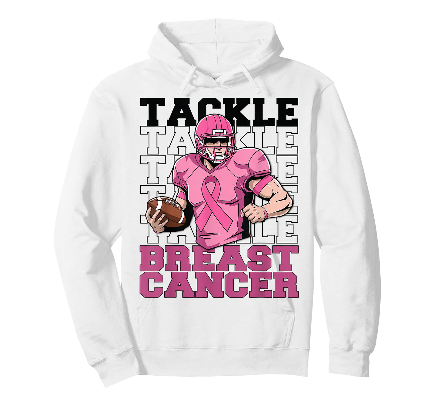 Tackle Breast Cancer Awareness American Football Women Kids T-Shirt