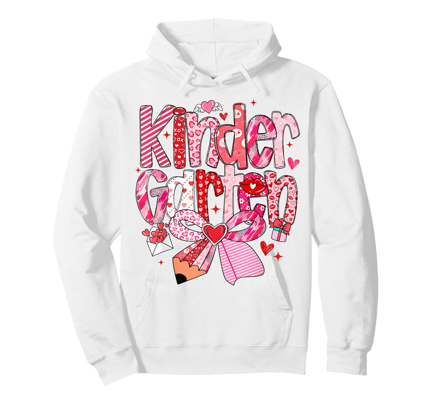 Kindergarten Valentines Day Coquette Bow Teachers Girls Kids T-Shirt