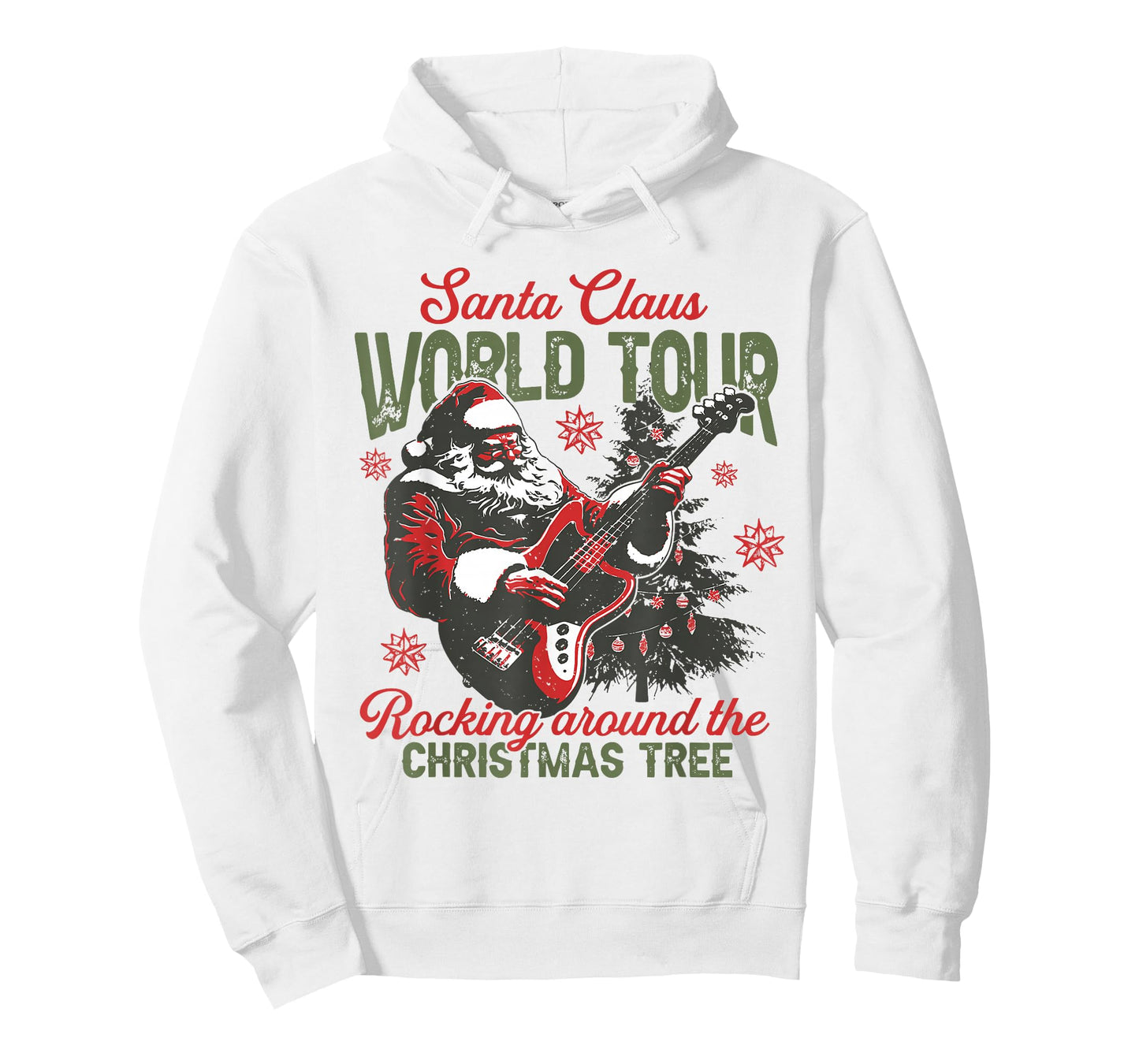 Santa Claus World Tour Rocking Around The Christmas Tree T-Shirt