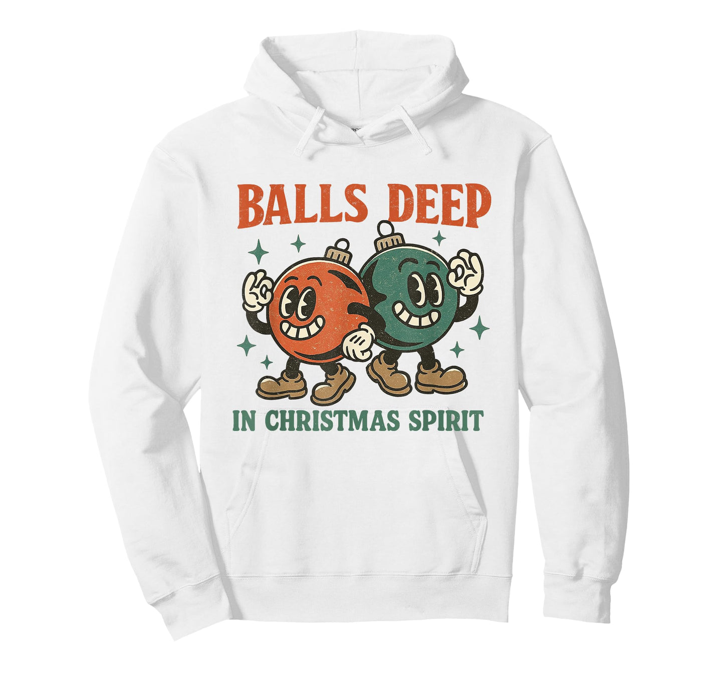 Balls Deep in Christmas Spirit Dirty Humor Christmas Joke T-Shirt