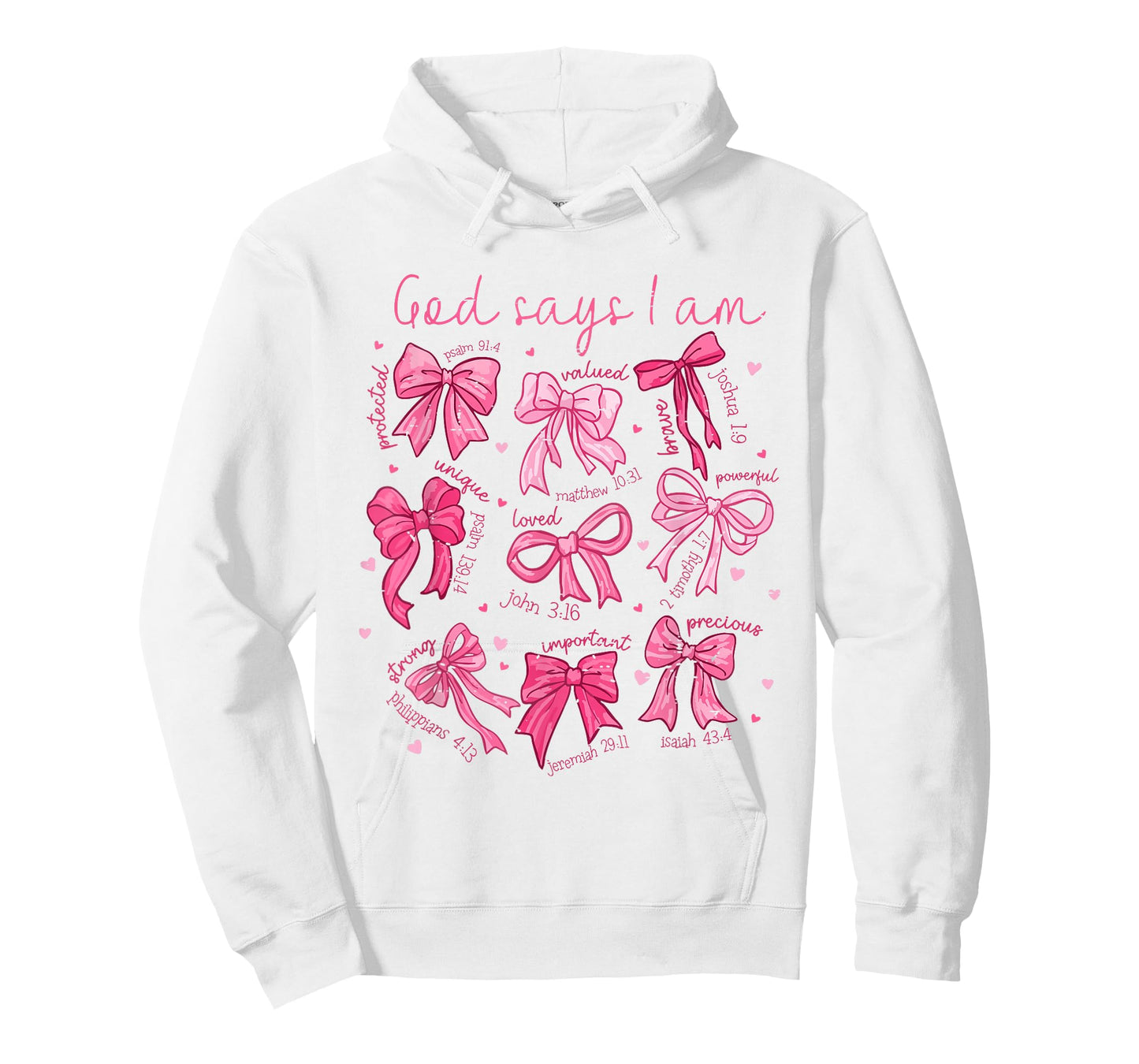 Retro Coquette Bow God Says I Am Christian Valentine Jesus T-Shirt