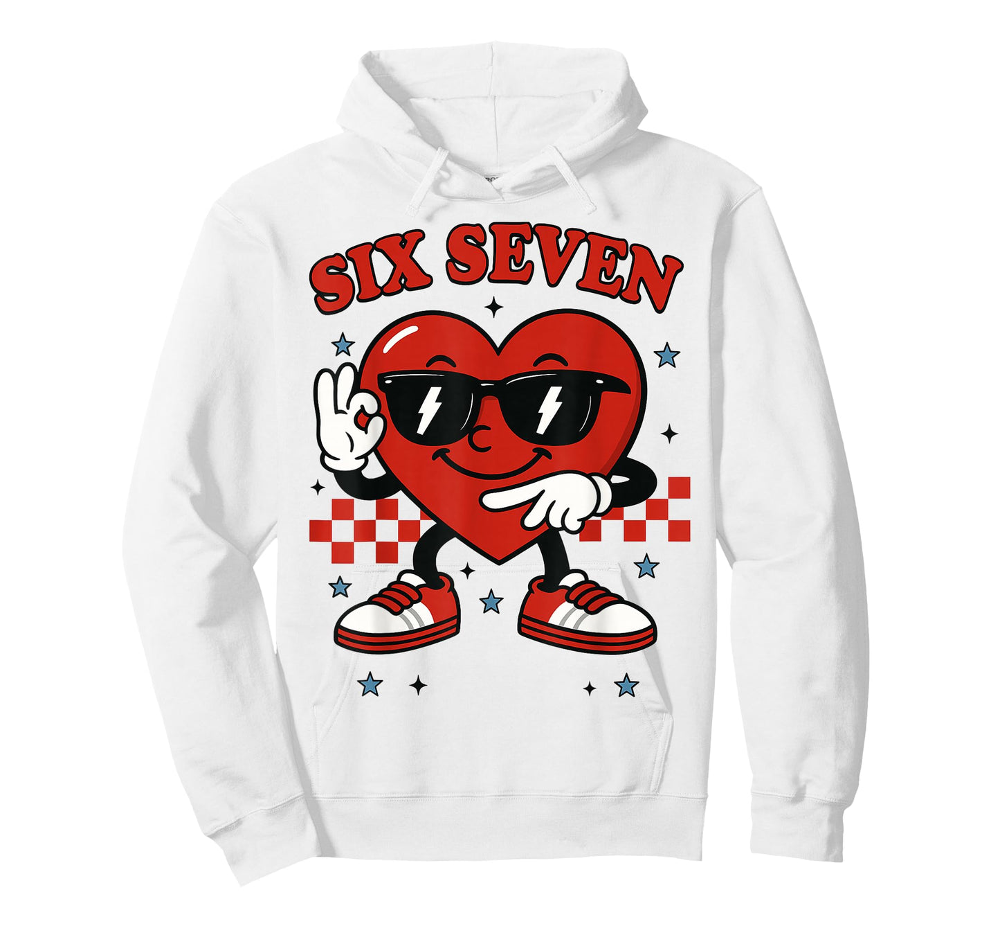 Six Seven Heart 6 7 Meme Boy Girl Funny Valentine Kid T-Shirt