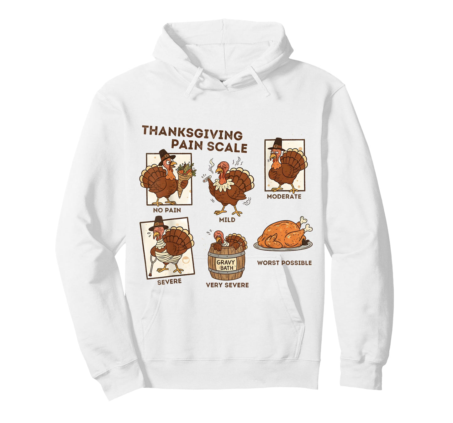 Thanksgiving Pain Scale Turkey Funny Nurse Medical Humor T-Shirt